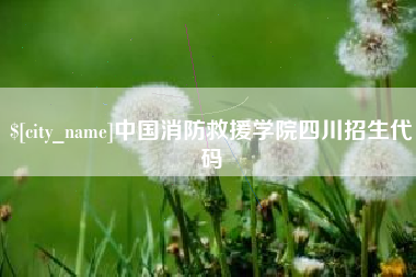黔东中国消防救援学院四川招生代码