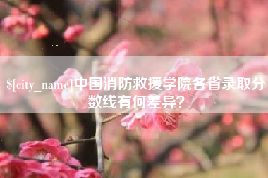 黔东中国消防救援学院各省录取分数线有何差异？