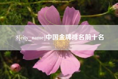黔东中国金牌排名前十名
