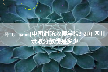 黔东中国消防救援学院2021年四川录取分数线是多少