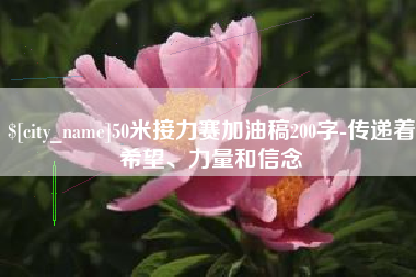 黔东50米接力赛加油稿200字-传递着希望、力量和信念