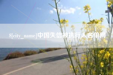 黔东中国失信被执行人名单网