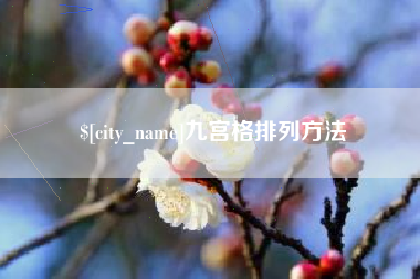 黔东九宫格排列方法