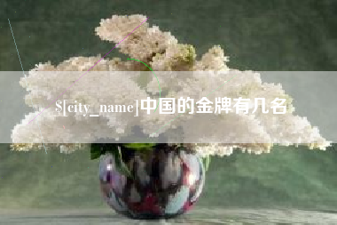 黔东中国的金牌有几名