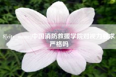 黔东中国消防救援学院对视力要求严格吗