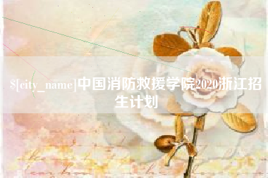 黔东中国消防救援学院2020浙江招生计划