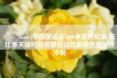 黔东中国奥运会5000米世界纪录-在比赛关键时刻需要运动员能够迅速加速冲刺