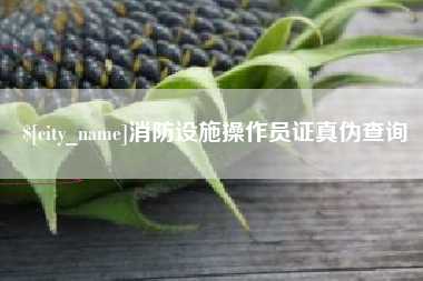 黔东消防设施操作员证真伪查询