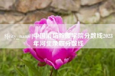 黔东中国消防救援学院分数线2023年河北录取分数线
