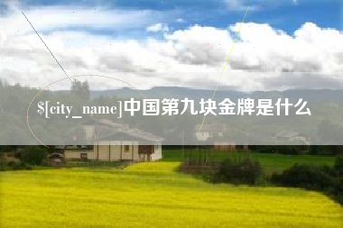 黔东中国第九块金牌是什么