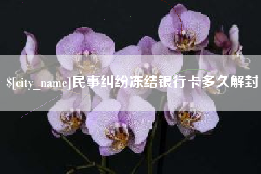 黔东民事纠纷冻结银行卡多久解封