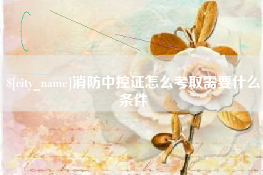 黔东消防中控证怎么考取需要什么条件