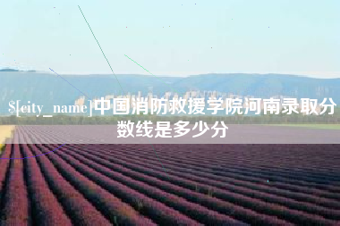 黔东中国消防救援学院河南录取分数线是多少分