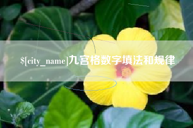 黔东九宫格数字填法和规律