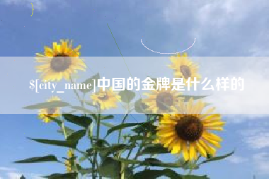 黔东中国的金牌是什么样的